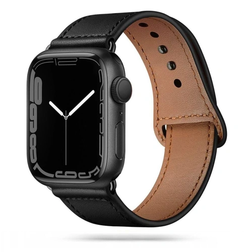 Kup Tech-Protect Leatherfit Apple Watch 4/5/6/7/8/9/SE/10 40/41/42mm Schwarz - THP1439 - {ean13} - Sklep Home Screen