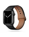 Tech-Protect Leatherfit Apple Watch 4/5/6/7/8/9/SE/10 40/41/42mm Schwarz