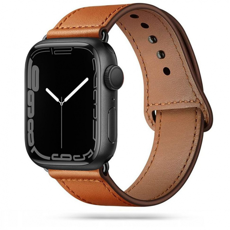 Kup Pasek Tech-protect Leatherfit Apple Watch 4/5/6/7/8/SE 40/41mm Brown - 9490713928103 - THP1440 - Homescreen.pl