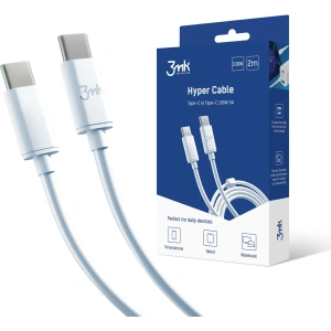 3MK Hyper Cable USB-C/USB-C 100W 2m white