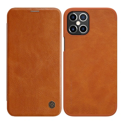 Kup Etui Nillkin Qin Apple iPhone 12 Pro Max brązowy - NLK439 - {ean13} - Sklep Home Screen