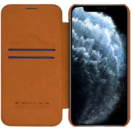 Kup Etui Nillkin Qin Apple iPhone 12 Pro Max brązowy - NLK439 - {ean13} - Sklep Home Screen