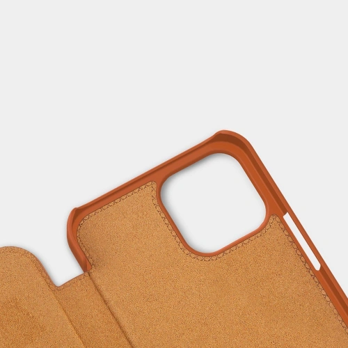 Kup Etui Nillkin Qin Apple iPhone 12 Pro Max brązowy - NLK439 - {ean13} - Sklep Home Screen