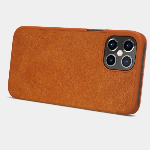 Kup Etui Nillkin Qin Apple iPhone 12 Pro Max brązowy - NLK439 - {ean13} - Sklep Home Screen