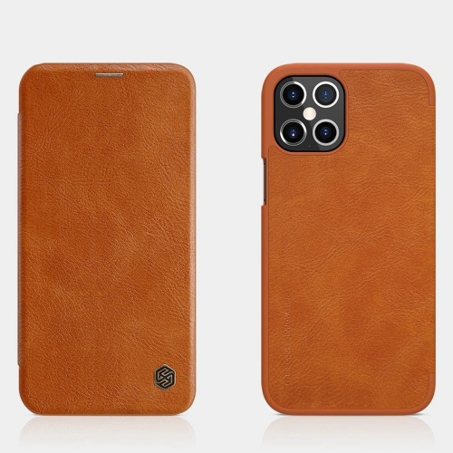 Kup Etui Nillkin Qin Apple iPhone 12 Pro Max brązowy - NLK439 - {ean13} - Sklep Home Screen