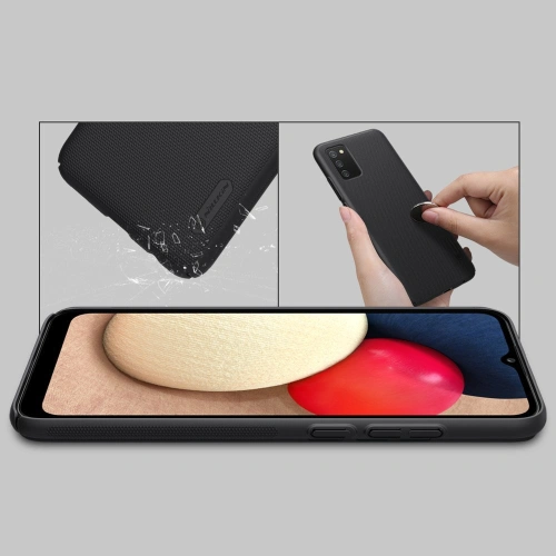 Kup Etui Nillkin Super Frosted Shield Samsung Galaxy A02s EU fekete - NLK450 - {ean13} - Sklep Home Screen