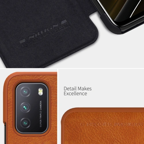 Kup Case Nillkin Qin Xiaomi Poco M3 schwarz - NLK461 - {ean13} - Sklep Home Screen