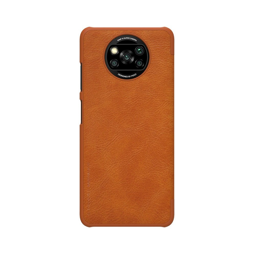 Etui Nillkin Qin Xiaomi Poco X3 NFC/X3 Pro brązowy