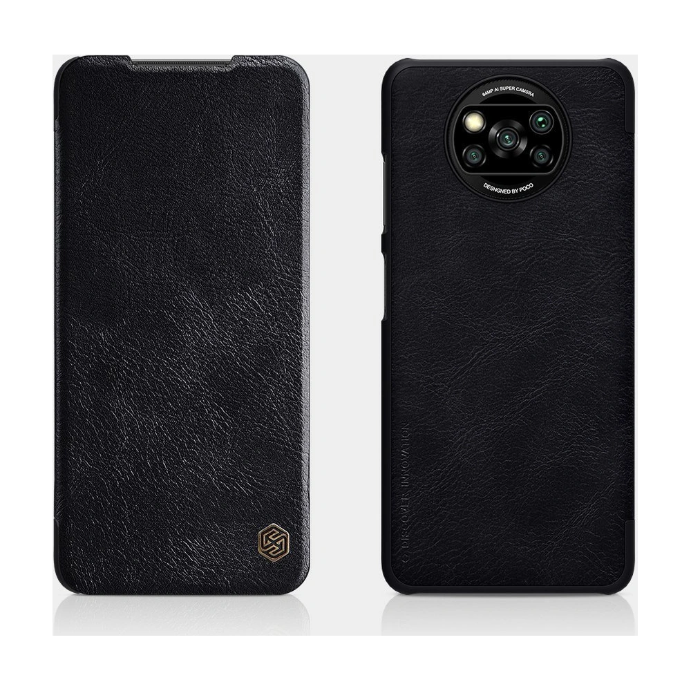 Etui Nillkin Qin Xiaomi Poco X3 NFC/X3 Pro brązowy