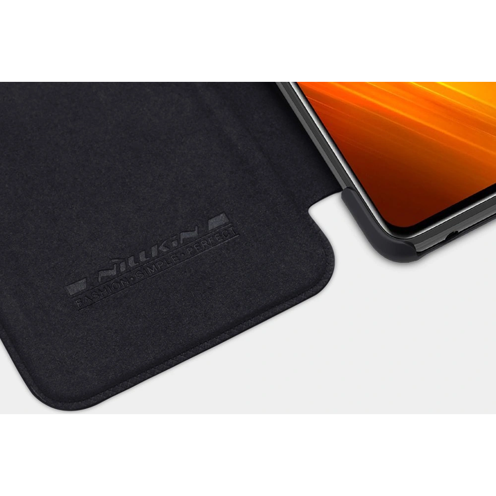 Etui Nillkin Qin Xiaomi Poco X3 NFC/X3 Pro brązowy