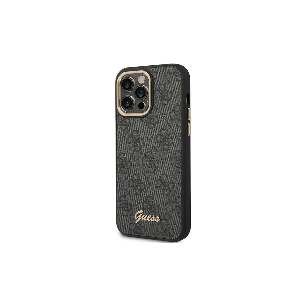 Etui Guess GUHCP14LHG4SHK Apple iPhone 14 Pro czarny/black hard case 4G Vintage Gold Logo