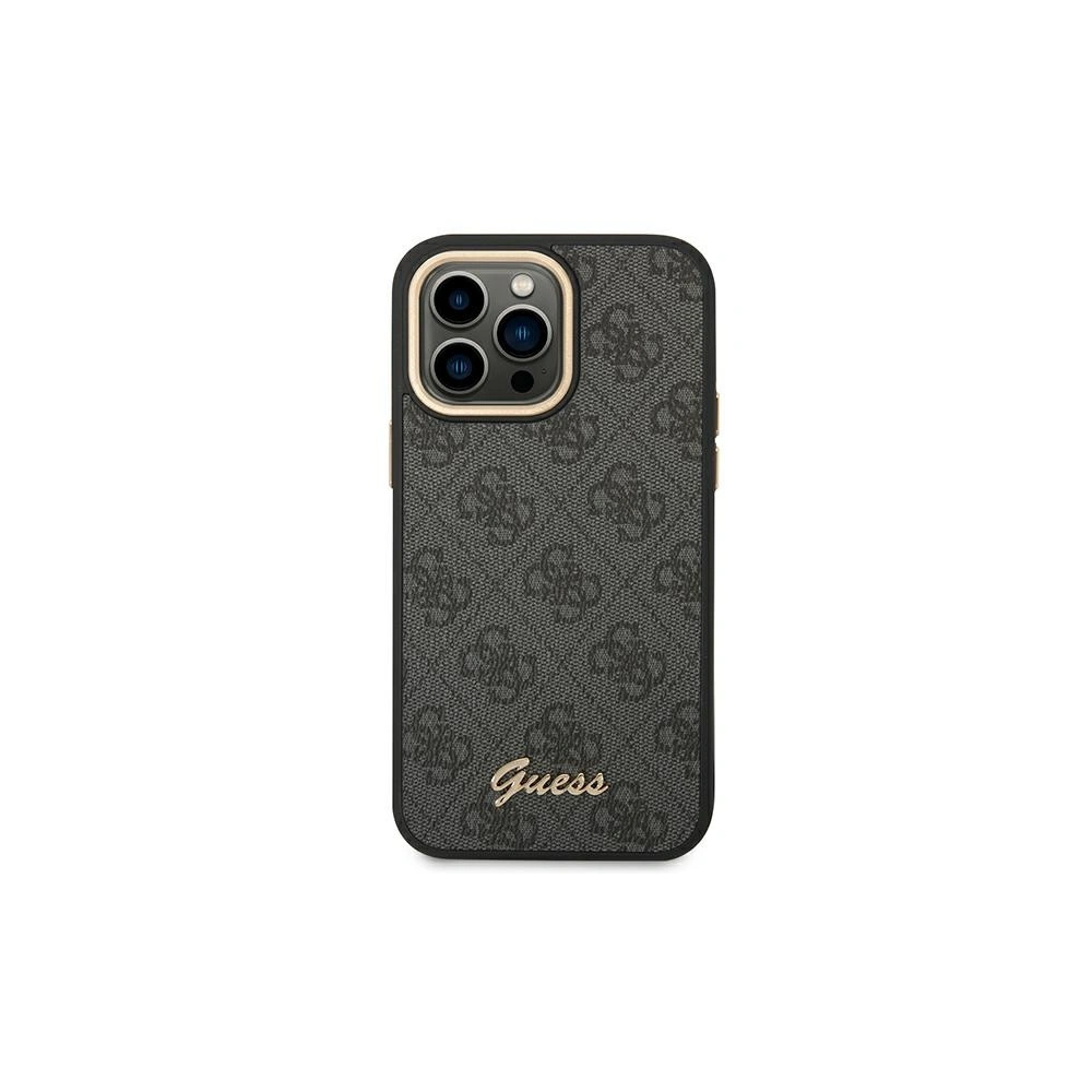 Etui Guess GUHCP14LHG4SHK Apple iPhone 14 Pro czarny/black hard case 4G Vintage Gold Logo