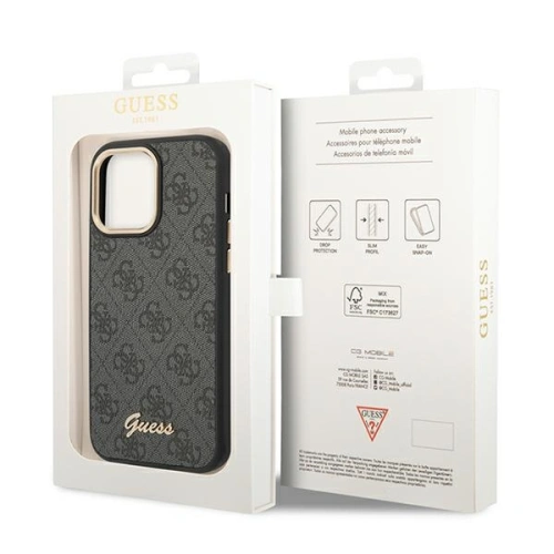 Buy Guess GUHCP14LHG4SHK Apple iPhone 14 Pro black hard case 4G Vintage Gold Logo - GUE2092 - {ean13} - Home Screen Store Europe