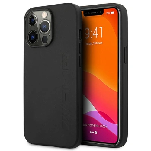Kup Etui Mercedes AMG AMHCP14LDOLBK Apple iPhone 14 Pro negru/black hardcase din piele cu embossing cald - MRS52 - {ean13} - Sklep Home Screen