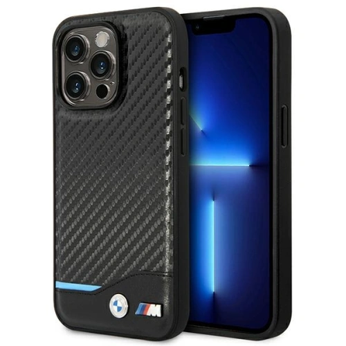 Kup Etui BMW BMHCP14L22NBCK Apple iPhone 14 Pro negru/black Piele Carbon - BMW308 - {ean13} - Sklep Home Screen