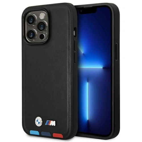Kup Etui BMW BMHCP14L22PTDK Apple iPhone 14 Pro fekete/balck Bőr bélyeg Trikolor - BMW309 - {ean13} - Sklep Home Screen