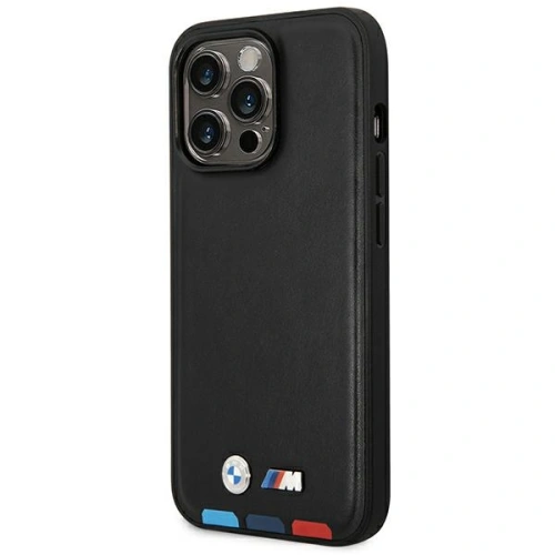 Kup Etui BMW BMHCP14L22PTDK Apple iPhone 14 Pro fekete/balck Bőr bélyeg Trikolor - BMW309 - {ean13} - Sklep Home Screen