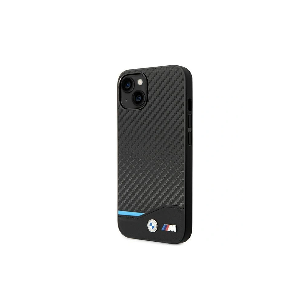 Etui BMW BMHCP14M22NBCK Apple iPhone 14 Plus / 15 Plus czarny/black Leather Carbon