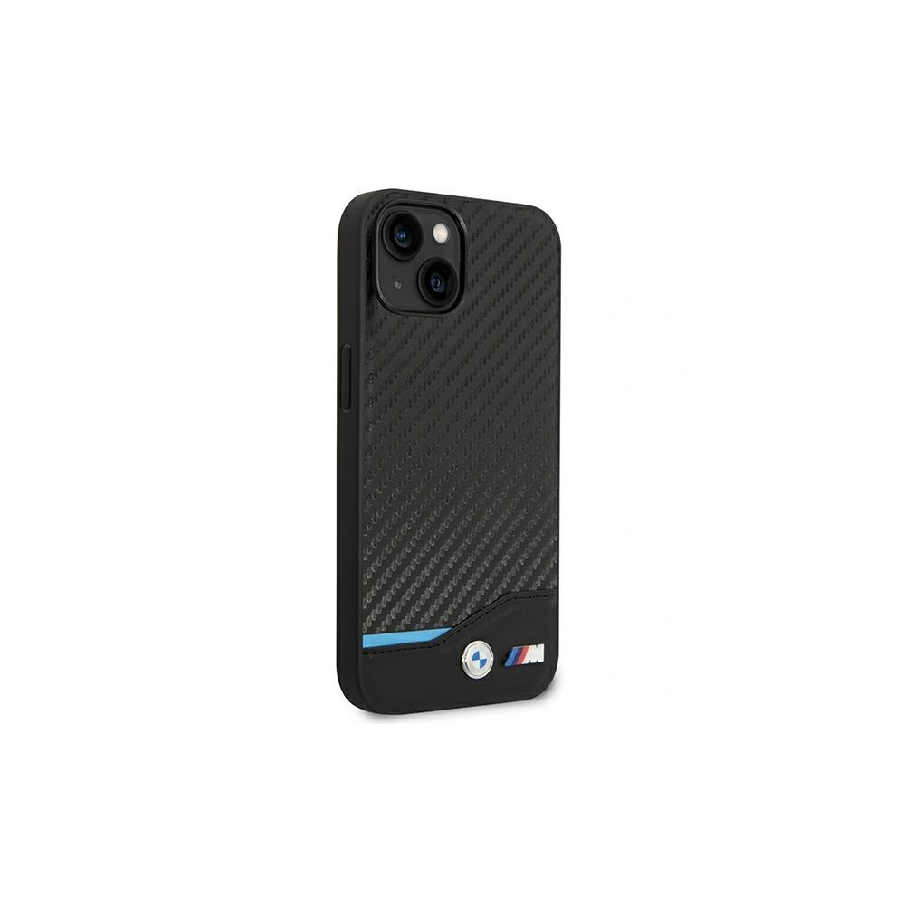 Etui BMW BMHCP14M22NBCK Apple iPhone 14 Plus / 15 Plus czarny/black Leather Carbon