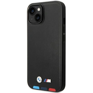 Etui BMW BMHCP14M22PTDK Apple iPhone 14 Plus / 15 Plus czarny/black Leather Stamp Tricolor