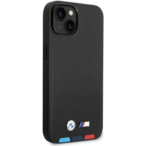Etui BMW BMHCP14M22PTDK Apple iPhone 14 Plus / 15 Plus czarny/black Leather Stamp Tricolor