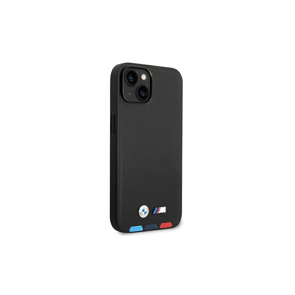 Etui BMW BMHCP14M22PTDK Apple iPhone 14 Plus / 15 Plus czarny/black Leather Stamp Tricolor