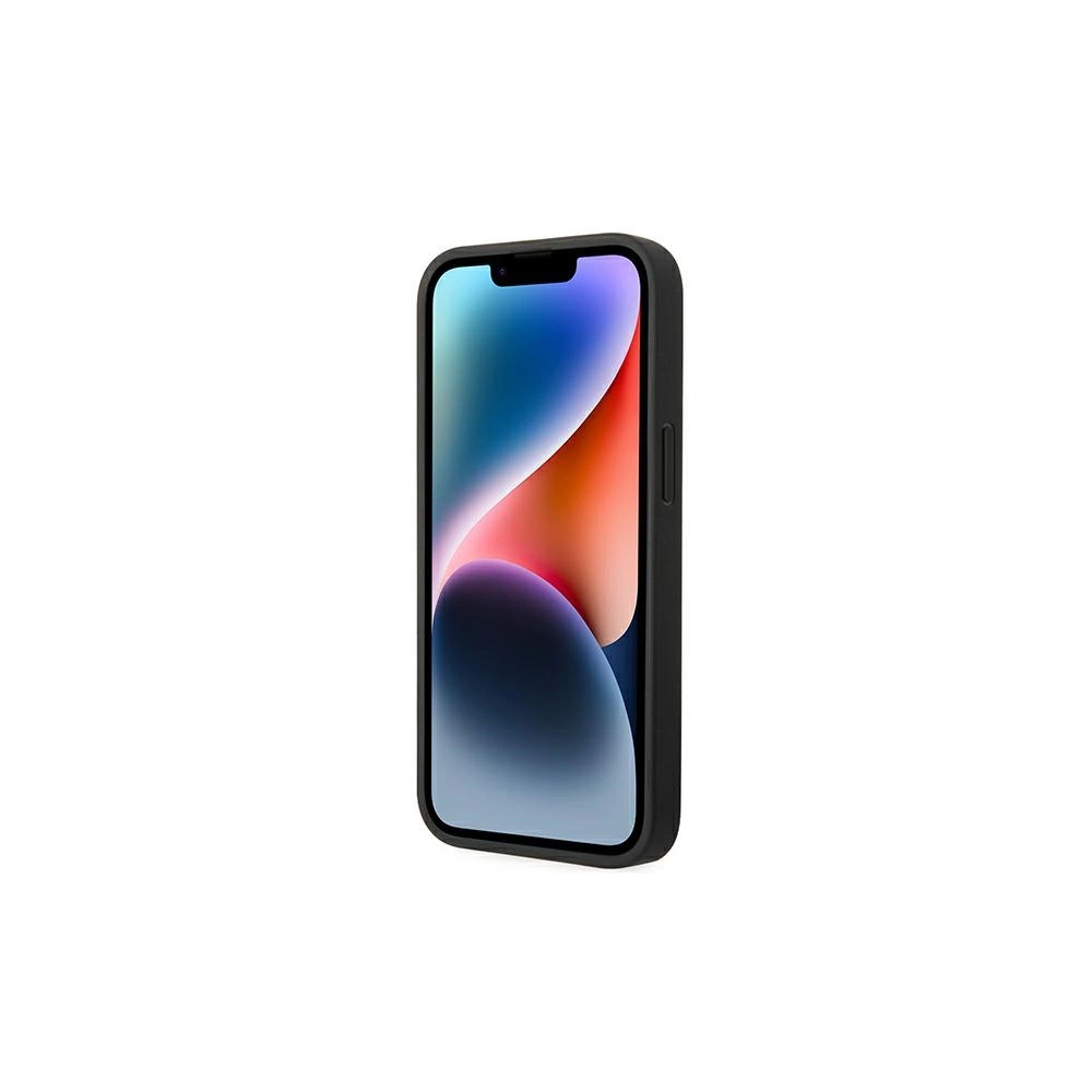 Etui BMW BMHCP14M22PTDK Apple iPhone 14 Plus / 15 Plus czarny/black Leather Stamp Tricolor