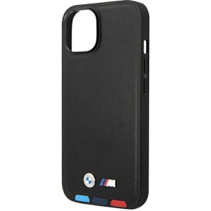 Etui BMW BMHCP14M22PTDK Apple iPhone 14 Plus / 15 Plus czarny/black Leather Stamp Tricolor