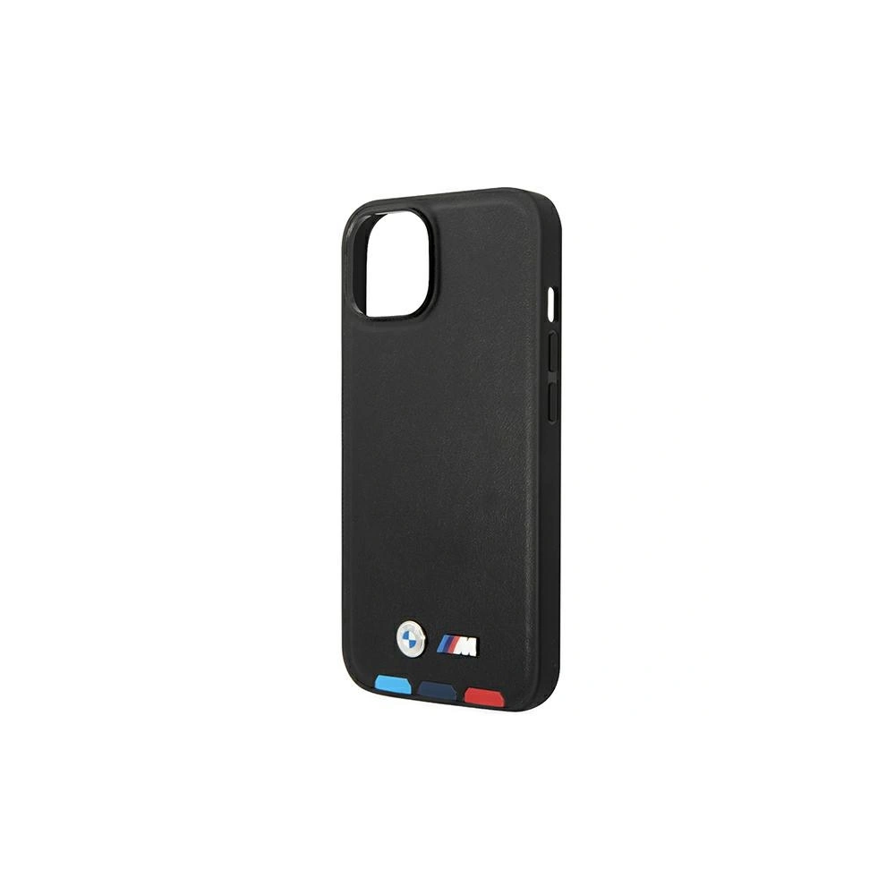 Etui BMW BMHCP14M22PTDK Apple iPhone 14 Plus / 15 Plus czarny/black Leather Stamp Tricolor