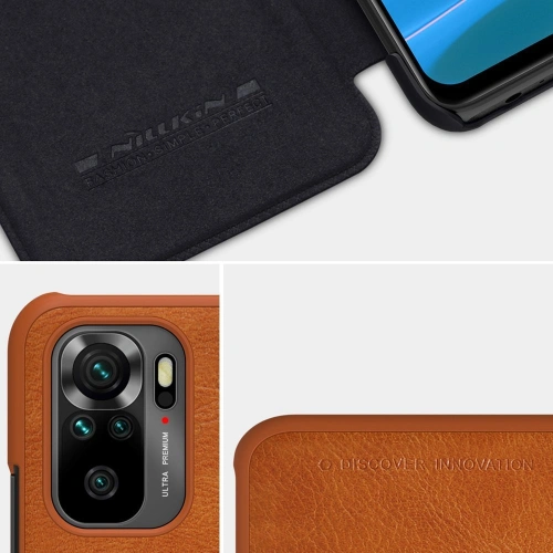 Kup Case Nillkin Qin Xiaomi Redmi Note 10/10S schwarz - NLK473 - {ean13} - Sklep Home Screen