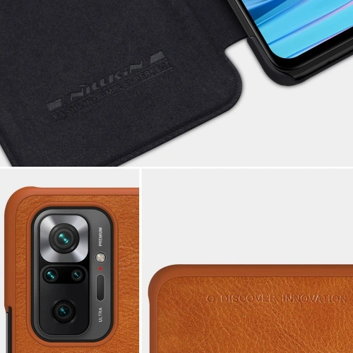Kup Case Nillkin Qin Xiaomi Redmi Note 10 Pro schwarz - NLK474 - {ean13} - Sklep Home Screen
