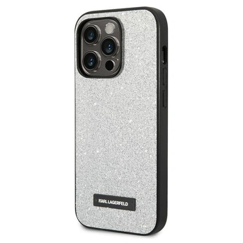 Kup Etui Karl Lagerfeld KLHCP14LG2ELS Apple iPhone 14 Pro hardcase srebrny/silver Glitter Plaque Logo - KLD1111 - {ean13} - Sklep Home Screen