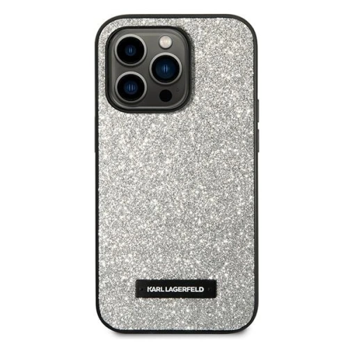 Kup Etui Karl Lagerfeld KLHCP14LG2ELS Apple iPhone 14 Pro hardcase srebrny/silver Glitter Plaque Logo - KLD1111 - {ean13} - Sklep Home Screen