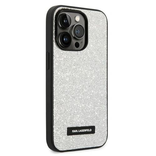 Kup Etui Karl Lagerfeld KLHCP14LG2ELS Apple iPhone 14 Pro hardcase srebrny/silver Glitter Plaque Logo - KLD1111 - {ean13} - Sklep Home Screen