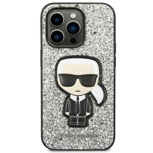 Kup Etui Karl Lagerfeld KLHCP14LGFKPG Apple iPhone 14 Pro hardcase srebrny/silver Glitter Flakes Ikonik - KLD1112 - {ean13} - Sklep Home Screen