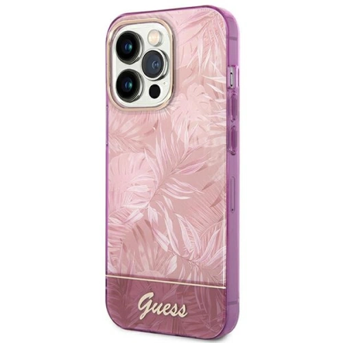Kup Etui Guess GUHCP14LHGJGHP Apple iPhone 14 Pro růžový/pink hardcase Jungle Collection - GUE2096 - {ean13} - Sklep Home Screen