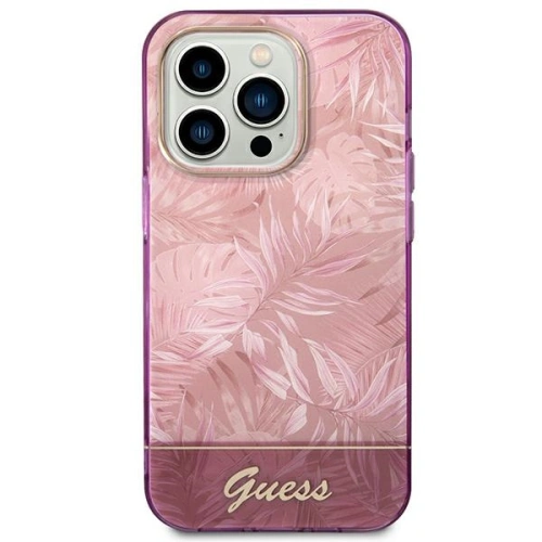Kup Etui Guess GUHCP14LHGJGHP Apple iPhone 14 Pro růžový/pink hardcase Jungle Collection - GUE2096 - {ean13} - Sklep Home Screen