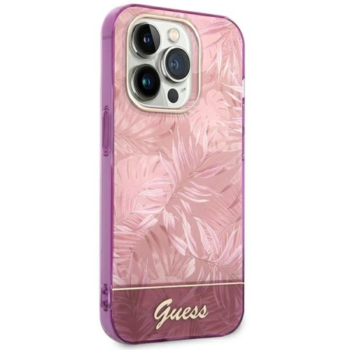 Kup Etui Guess GUHCP14LHGJGHP Apple iPhone 14 Pro roz/roz hardcase Jungle Collection - GUE2096 - {ean13} - Sklep Home Screen