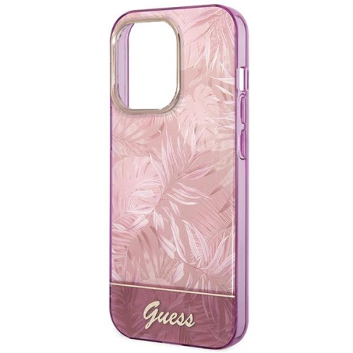 Kup Etui Guess GUHCP14LHGJGHP Apple iPhone 14 Pro růžový/pink hardcase Jungle Collection - GUE2096 - {ean13} - Sklep Home Screen