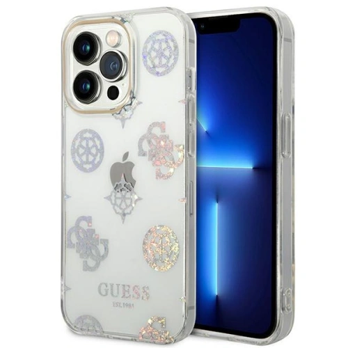 Kup Case Guess GUHCP14LHTPPTH Apple iPhone 14 Pro durchsichtige/ transparente Hartschale Peony Glitter - GUE2097 - {ean13} - Sklep Home Screen