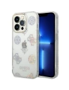 Etui Guess GUHCP14LHTPPTH Apple iPhone 14 Pro carcasă transparentă/rigidă Peony Glitter