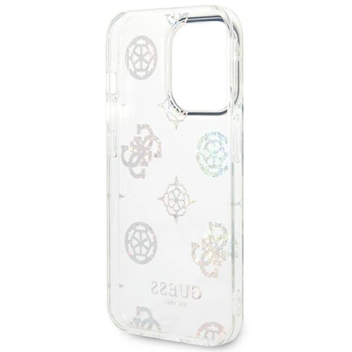 Buy Guess GUHCP14LHTPPTH Apple iPhone 14 Pro transparent hard case Peony Glitter - GUE2097 - {ean13} - Home Screen Store Europe