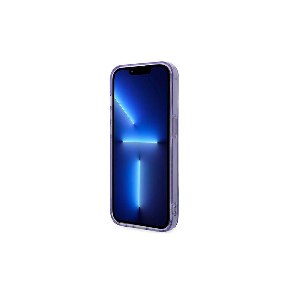 Etui Guess GUHCP14LHTPPTL Apple iPhone 14 Pro liliowy/lilac hard case Peony Glitter