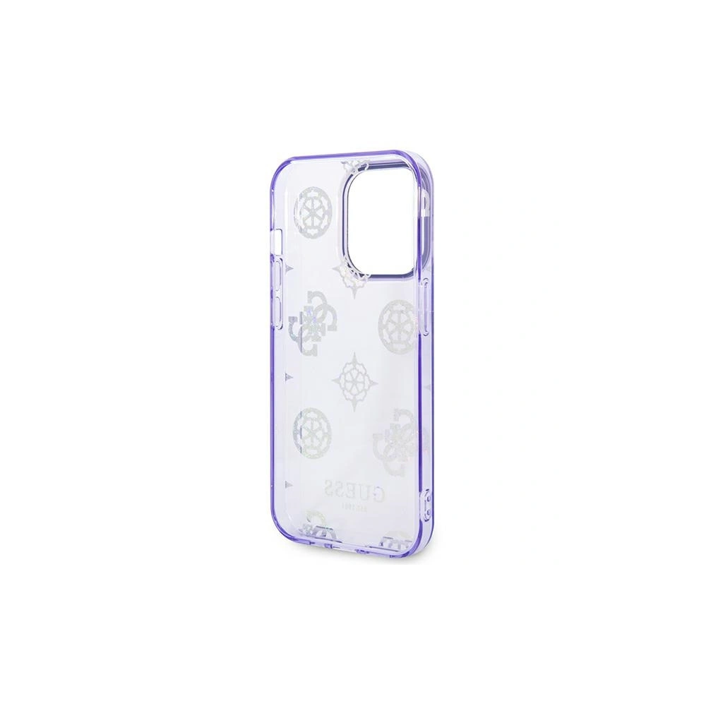 Etui Guess GUHCP14LHTPPTL Apple iPhone 14 Pro liliowy/lilac hard case Peony Glitter