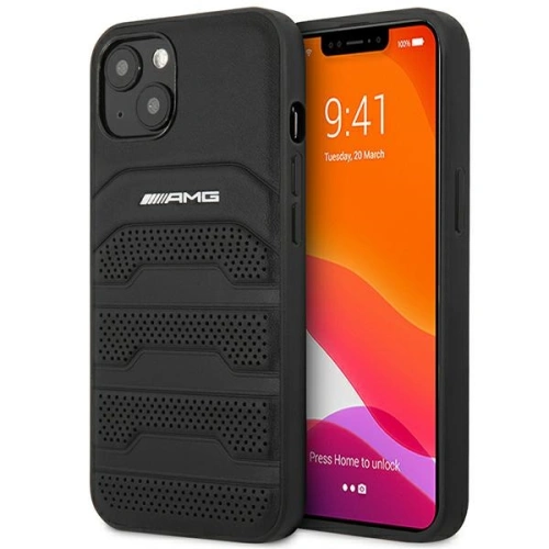 Kup Case Mercedes AMG AMHCP14SGSEBK Apple iPhone 14 schwarz/black Hardcase Leder mit geprägten Linien - MRS57 - {ean13} - Sklep Home Screen