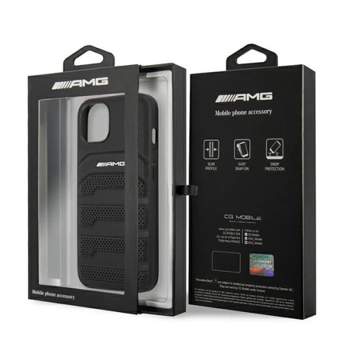 Kup Etui Mercedes AMG AMHCP14SGSEBK Apple iPhone 14 fekete/hardcase bőr debossed vonalakkal - MRS57 - {ean13} - Sklep Home Screen