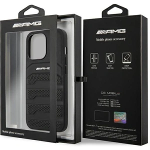 Kup Case Mercedes AMG AMHCP14XGSEBK Apple iPhone 14 Pro Max schwarz/black Hardcase Leder mit geprägten Linien - MRS59 - {ean13} - Sklep Home Screen