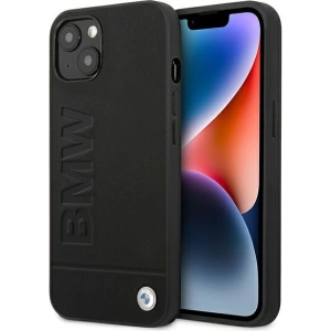 Etui BMW BMHCP14MSLLBK Apple iPhone 14 Plus / 15 Plus czarny/black Leather Stamp