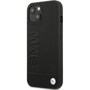Etui BMW BMHCP14MSLLBK Apple iPhone 14 Plus / 15 Plus czarny/black Leather Stamp