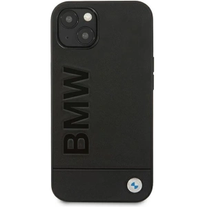 Etui BMW BMHCP14MSLLBK Apple iPhone 14 Plus / 15 Plus czarny/black Leather Stamp
